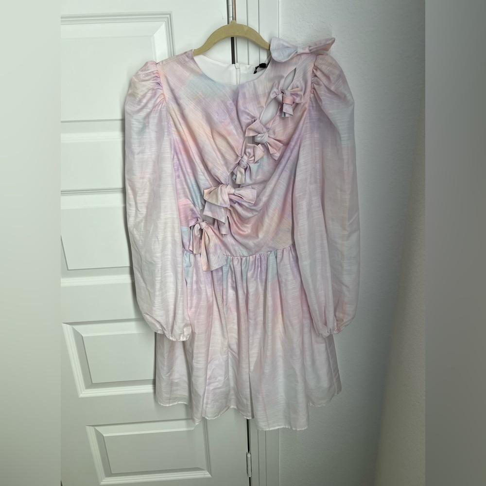 Rainbow bow dress